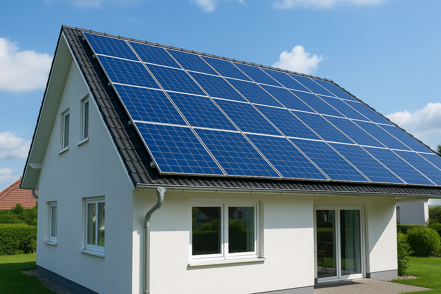Dach mit Photovoltaik